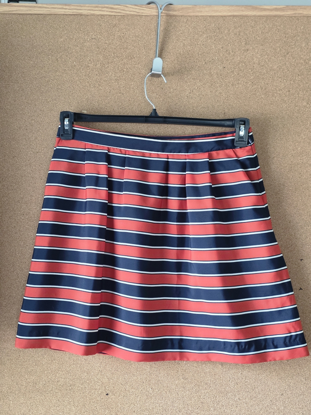 J.Crew Striped A‑Line Skirt Size 12 Red Navy White  Style 41577